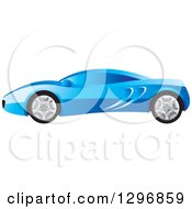 Poster, Art Print Of Profiled Blue Sports Car