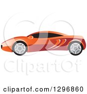Profiled Red Sports Car
