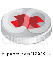 Clipart Of A Pill Tablet With A Red Cross Royalty Free Vector Illustration by Lal Perera