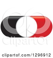 Clipart Of Red Black And White Pills Royalty Free Vector Illustration by Lal Perera
