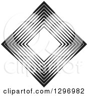 Poster, Art Print Of Diamond Made Of Black And White Lines