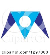 Clipart Of A Blue Abstract Man Royalty Free Vector Illustration