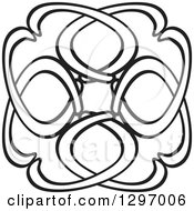 Clipart Of A Black And White Abstract Ribbon Design Royalty Free Vector Illustration by Lal Perera