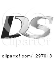 Clipart Of A Black And Silver DS Logo Royalty Free Vector Illustration