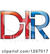 Poster, Art Print Of Red And Blue Dtr Logo