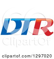 Clipart Of A Red And Blue Dtr Logo 2 Royalty Free Vector Illustration
