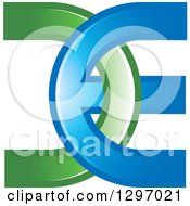 Poster, Art Print Of Green And Blue De Logo