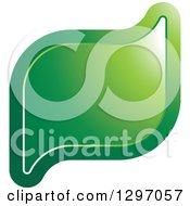 Clipart Of A Gradient Green Swoosh Design Royalty Free Vector Illustration by Lal Perera