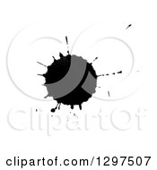 Clipart Of A Black Ink Splatter On White Royalty Free Illustration