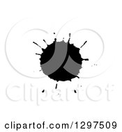 Clipart Of A Black Ink Splatter On White 4 Royalty Free Illustration