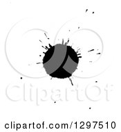 Clipart Of A Black Ink Splatter On White 2 Royalty Free Illustration