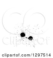 Clipart Of Black Ink Splatters On White 3 Royalty Free Illustration