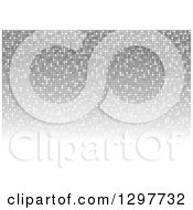 Clipart Of A Background Of Mosaic Dots In Gray Tones Royalty Free Vector Illustration