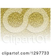 Clipart Of A Background Of Mosaic Dots In Gold Tones Royalty Free Vector Illustration