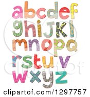 Poster, Art Print Of Stitched Patterned Alphabet Letters