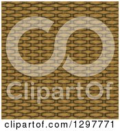 Clipart Of A Brown Basket Weave Background Texture Royalty Free Illustration