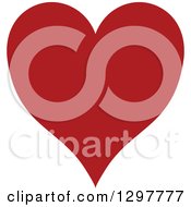 Clipart Of A Red Heart Shape Royalty Free Vector Illustration