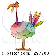 Poster, Art Print Of Gradient Colorful Big Bird