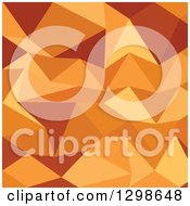 Poster, Art Print Of Low Poly Abstract Geometric Background Of Orange Sand Dunes