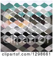 Clipart Of A Low Poly Abstract Geometric Background Of A Flock Of Birds Royalty Free Vector Illustration