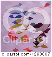 Poster, Art Print Of Low Poly Abstract Geometric Background Of Clowns