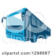 Retro Blue Shuttle Bus Coach