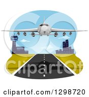 Poster, Art Print Of Commercial Airliner Departing