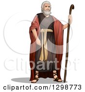 Poster, Art Print Of The Prophet Moses Standing With A Staff