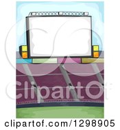Clipart Of A Jumbotron In A Statium Royalty Free Vector Illustration by BNP Design Studio