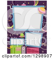 Poster, Art Print Of Floating Billboards And Ufos In Outer Space