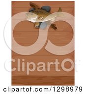 Poster, Art Print Of Fish Mounted On A Wood Wall