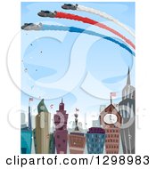 Poster, Art Print Of Aviation Show Over A Celebrating City