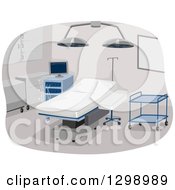 Poster, Art Print Of Clean Empty Operating Room With Surgical Equipment