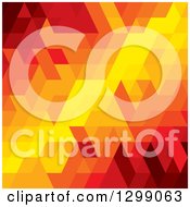 Poster, Art Print Of Geometric Background Of Orange Red And Yellow
