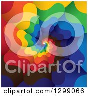 Poster, Art Print Of Background Of A Colorful Spiraling Tunnel