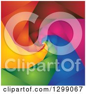 Poster, Art Print Of Background Of A Colorful Spiraling Geometric Tunnel