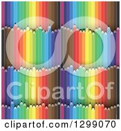 Clipart Of A Background Of Colorful Pencils Royalty Free Vector Illustration