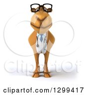Clipart Of A 3d Bespectacled Doctor Camel Royalty Free Illustration
