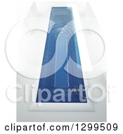 Clipart Of A 3d Long Narrow Swimming Pool Royalty Free Illustration