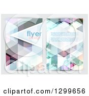 Poster, Art Print Of Low Poly Geometric Flyer Template Design With Sample Text