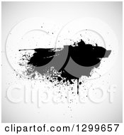 Poster, Art Print Of Black Grunge Ink Splatter On Shading