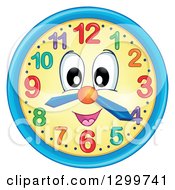 Poster, Art Print Of Happy Wall Clock Character