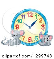 Poster, Art Print Of Wall Clock And Resting Mice