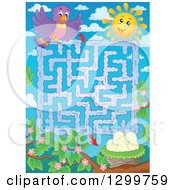 Poster, Art Print Of Bird Sun And Nest Maze