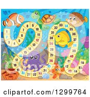 Poster, Art Print Of Board Game With Sea Creatures