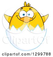 Poster, Art Print Of Cartoon Yellow Chick Hatching