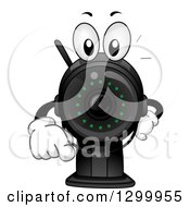 Poster, Art Print Of Cartoon Surveillance Camera Character Pointing Outwards