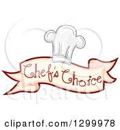 Poster, Art Print Of Chefs Choice And Toque Hat Food Banner