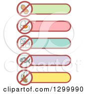 Clipart Of Food Allergy Labels With Text Space Royalty Free Vector Illustration