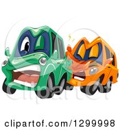 Poster, Art Print Of Cartoon Cars Colliding